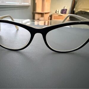 Ann Taylor Black and Cream Cateye Glasses